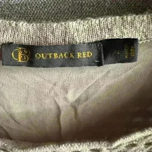 Outback Red Top Womens Fleece Polyester Relaxed Fit Sweater Large - Picture 4 of 6